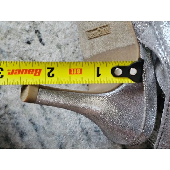 Fiony silver kitten heel sandal size 9w glitter strappy - Picture 6 of 6